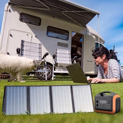 Soutien à la recharge rapide 1200w centrale électrique portable à batterie avec panneau solaire pour l'extérieur