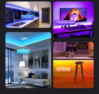 85-265V Voltage d'entrée Éclairage intelligent LED Grow Light Strip 5 mètres pour le camping
