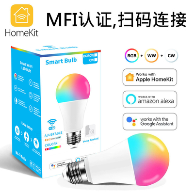 2835SMD LED Chip Wi-Fi ampoule LED RGB avec commande Tuya App et fonctionnalité de gradation