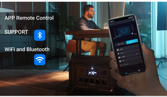 110V-240V Voltage de sortie Générateur solaire portable avec application Wifi Bluetooth pour l'énergie solaire