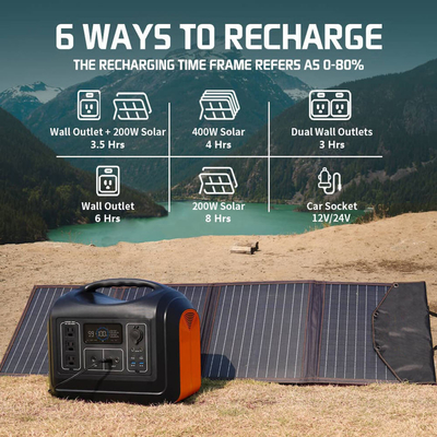 Centrale solaire portable 600W 595,2Wh pour le plein air Camping Voyage Chasse