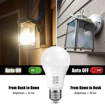 Bulbe à capteur intelligent E27 Sensor de lumière de jour et de nuit Bulbe LED avec détection de mouvement par radar PIR