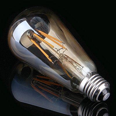 L'alimentation en courant alternatif Vintage Amber Glass ST19 ampoule à LED Dimmable 40W Remplacement de bougie chaude Base moyenne