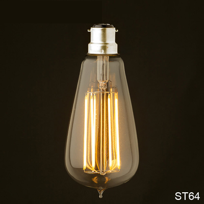 L'alimentation en courant alternatif Vintage Amber Glass ST19 ampoule à LED Dimmable 40W Remplacement de bougie chaude Base moyenne