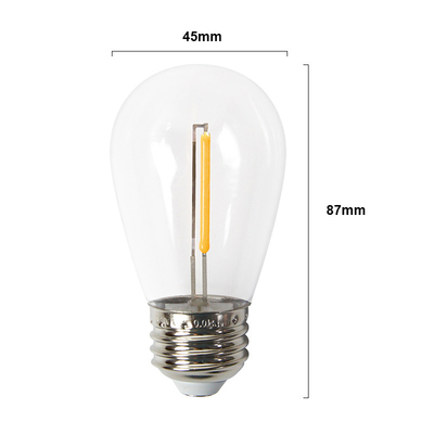 Pc Aluminium Led Single Filament Bulb S14 pour le contrôle vocal dans le parc à thème