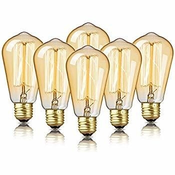Longue durée de vie 6W ampoule à filaments LED atténuée en ambre lumière jaune chaude pour base E26