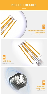 Bulbe Edison à haute luminosité 12V 8W E27 A60 pour les besoins d'éclairage professionnel et décoratif